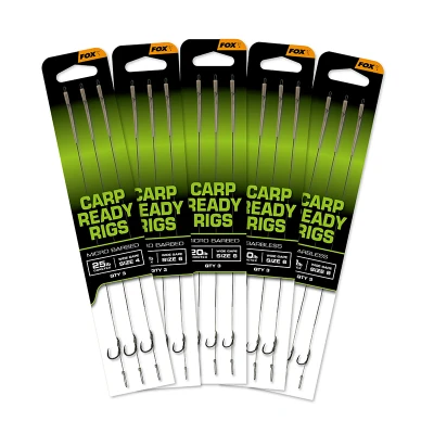Imagen de Fox Carp Ready Rigs Wide Gape 6 20cm (20lb) (3 pcs) Bajo de línea carpfishing