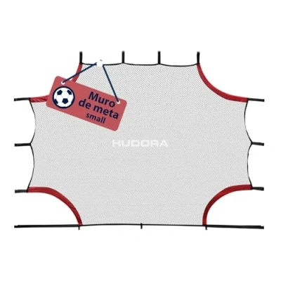 Imagen de HUDORA Portería de fútbol Small Red GOL versátil 4 Agujeros Reforzados Resistente con Cierres Velcro Tablero para Actividades recreativas y Entrenamiento al Aire Libre
