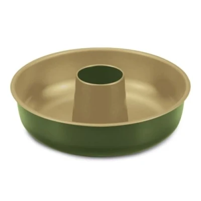 Imagen de Guardini, Bnat, Molde para roscas, 26cm. Material: Acero con Revestimiento Antiadherente de Cera Carnauba, Color Verde y Beige.