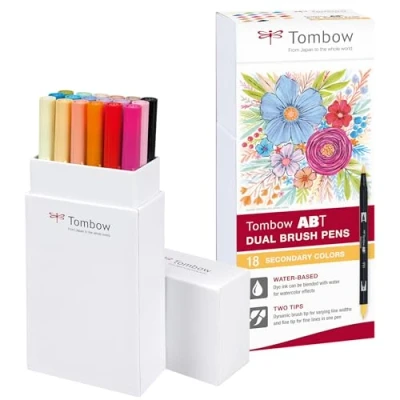 Imagen de Set De 18 Rotuladores Dual Brush Colores Secundarios Tombow