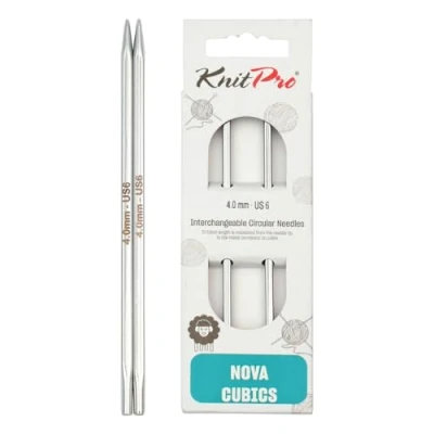 Imagen de KnitPro Nova Cubics Latón Pulido (10cm, 4.00mm) Agujas de Punto Circulares Intercambiables 1 Aguja