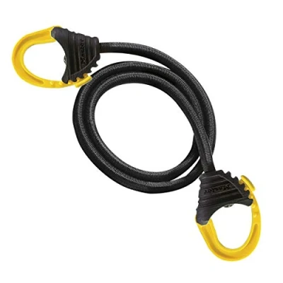 Imagen de Master Lock 3029EURDAT elásticas Tipo Mosquetón, 80 cm Cuerda, Gancho Patentado Optimo para Sujetar Cargas Pequeñas, Camping, Mudanzas, Negro