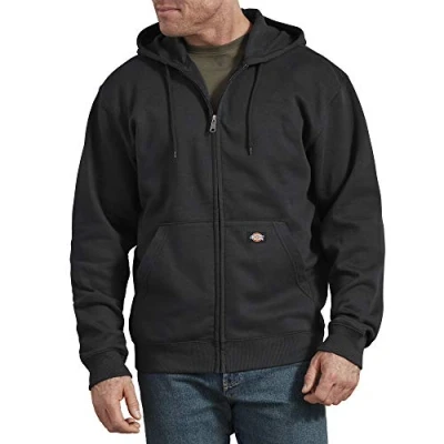 Imagen de Dickies Sudadera con capucha y cremallera completa para hombre, Jaspeado Oscuro, Medium