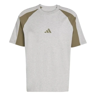 Imagen de adidas Hombre Seasonal Essentials Colorblock T Shirt, Medium Grey Heather, S