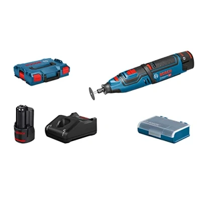 Imagen de Bosch Professional 12V System GRO 35 Miniherramienta a batería (5000 35000 rpm, 2 baterías x 2.0 Ah, en L BOXX)