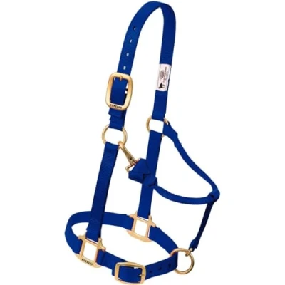 Imagen de Weaver Cuero Ajustable para Barbilla y Garganta (3/4&quot;), 35 7035 NV, Azul Marino, 1 Inches Average Horse