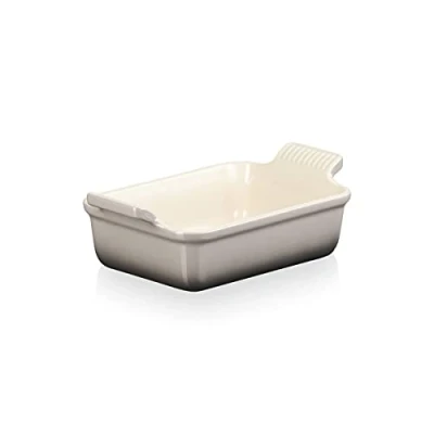 Imagen de Le Creuset Bandeja rectangular Heritage de cerámica gres, 19 cm, 1.1 L, Flint, 71102194440001