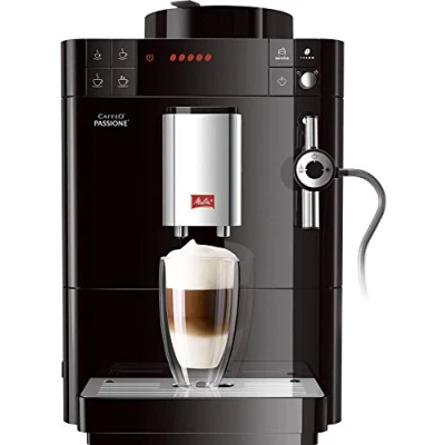 Imagen de Melitta Passione F530 102, Cafetera Automática con Molinillo, Café en Grano, Sistema de leche, Limpieza Automática, Personalizable, 15 Bares, Negro