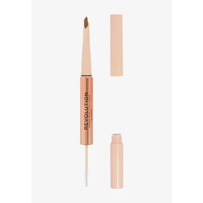 Imagen de Makeup Revolution, Duo Fluffy Brow Filter, Lápiz y Gel para Cejas, Disponible en 5 Tonos, Bronde, 1 ud.