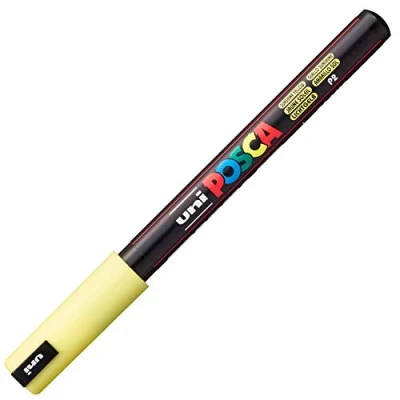 Imagen de Uni Ball 181705 Posca Rotulador con punta extrafina, 0,7 mm, color amarillo claro