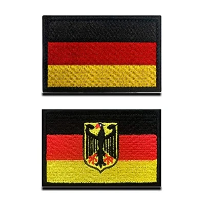 Imagen de 2 Pcs Bandera de Alemana y del águila Parche Gancho Lazo Bordado Emblema Nacional Para el Equipo Fútbol Ropa Abrigo Mochila Gorras Viajes Hombro Táctico Militar