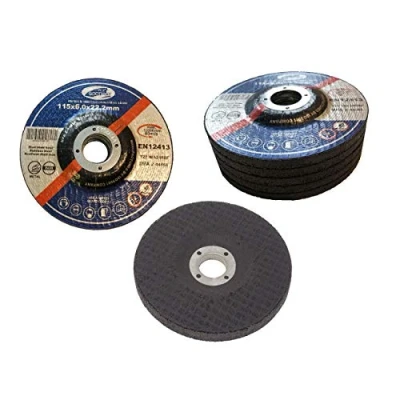 Imagen de discos de desbaste, 5 unidades, diámetro 115 x 6,0 22,2 mm, para amoladora corte o angular, abrasivos, acero y metal no ferroso