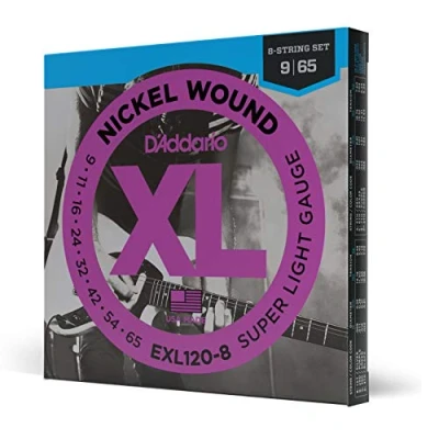 Imagen de D&#039;Addario EXL120 8 Super Light String Nickel Wound Electric Guitar Strings