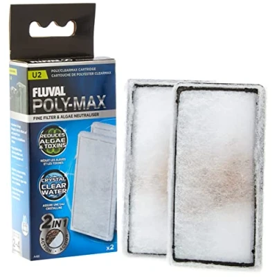 Imagen de Fluval Medios de Filtro U2 Cartucho Poly/Clearmax, Paquete 2.