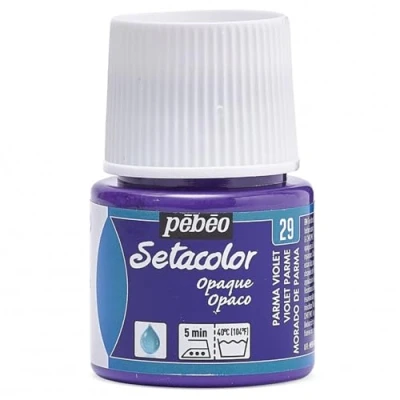 Imagen de Pébéo Setacolor Pintura para Tejidos y Telas opacos Alta Cobertura Efecto Mate Frasco 45 ml, Violeta de Parma, 1 Unidad (Paquete 1)