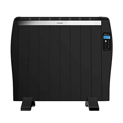 Imagen de Cecotec Radiador Eléctrico Bajo Consumo ReadyWarm 1800 Thermal Black. 8 Elementos, 1200 W, de Pared o Pie, Temporizador, Mando a Distancia, Pantalla LCD, 15 m2