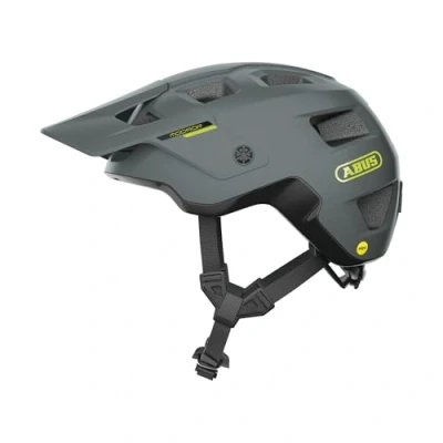 Imagen de ABUS casco MTB MoDrop MIPS de ciclismo robusto con protección contra impactos para ciclistas montaña ajuste individual unisex gris mate, talla: L (57 61 cm)