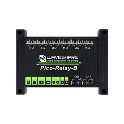 Imagen de Waveshare Industrial 8 Channel Relay Module for Raspberry Pi Pico Power Supply Isolation Photocoupler