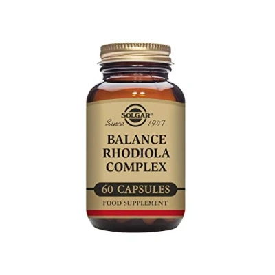 Imagen de Solgar, Balance Rodiola Complex, Multinutriente y herbario, Vitaminas Grupo B, Funcionamiento del sistema nervioso, 60 Cápsulas vegetales