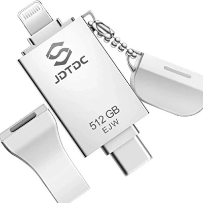 Imagen de Apple MFi 512GB Memoria USB iPhone, Pen Drive Flash para Externa Lightning Pasar Fotos iPhone a USB, Photostick iPhone/iPad/Android/PC/Mac