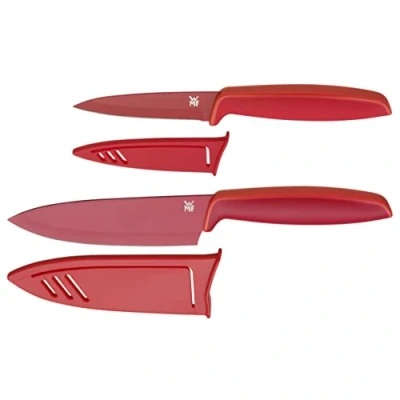 Imagen de WMF Touch Juego de 2 Cuchillos, Hojas 13 cm y 9 cm, Color Rojo