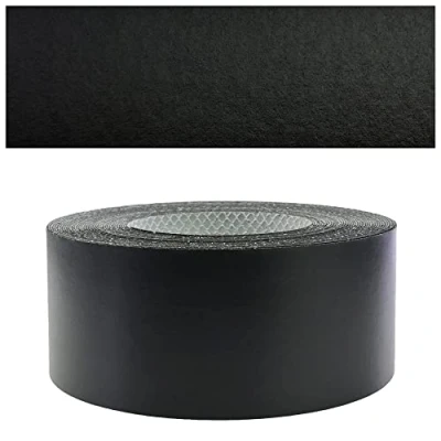 Imagen de Mprofi MT® 20m Rollo Cinta de Borde Melamina Con Adhesivo Termofusible para Estantes Tablero Construcción Muebles Planchar Negro Mate 45mm