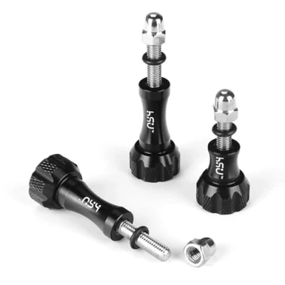 Imagen de HSU Tornillos de Pulgar Aluminio para GoPro, Cámaras Acción Hero 13/12/11/10/9/8/7/6/5/4/3 (Negro)