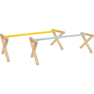 Imagen de Small Foot Set Obstáculo Cavaletti, Valla de Salto, para fanáticos los Caballos, Desde 3 años, 12397 Fantasía Toys, Color Azul/Amarillo, 80 cm