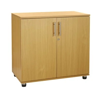 Imagen de MMT Armario de almacenamiento con 2 puertas cerradura 75 cm alto, altura escritorio para oficina en casa, garaje, utilidad, zapatos.