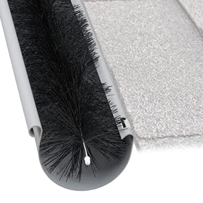Imagen de Relaxdays Dachrinnenbürste 10 cm Cepillo para Canalones, 400 x cm, Protección contra Follaje, Pájaros y Martas, Cerdas de Plástico, Negro, Acero