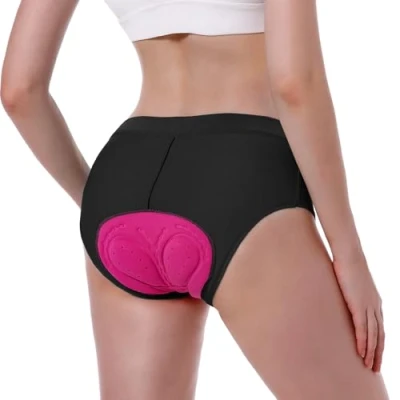 Imagen de FEIXIANG Pantalones de Ciclismo Las Señoras, Cortos Ropa Interior con Relleno Gel 4D Transpirable Secado Rápido