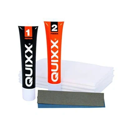 Imagen de Kit Reparador de Arañazos Pintura para el Coche Contiene un Bote Reparación, Acabado, Paños Profesionales y Papel Lija Aplicación Sencilla Rápida Quixx