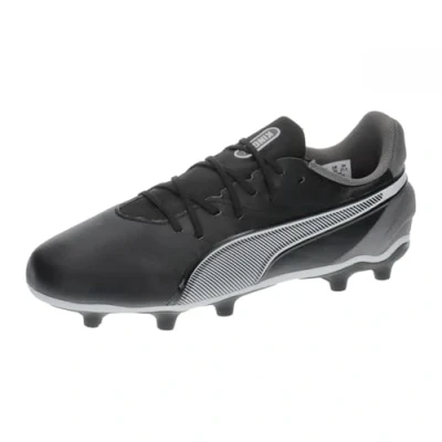 Imagen de Puma KING Match FG/AG JR Unisex Botas de fútbol con tacos para niños, Talla: 37.5, Black/white/cool dark gray Zapatos