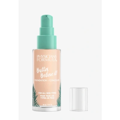 Imagen de Physicians Formula, Murumuru Butter Believe It! Foundation + Concealer, Base Cremosa de Maquillaje y Corrector para un Brillo Radiante, con Manteca Murumuru, Cupuaçu Tucuma, Fair to Light