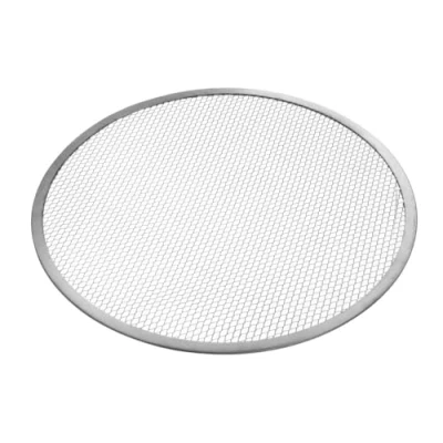 Imagen de HENDI Base Bandeja Rejilla malla Pizza, redonda para hornear pizzas uniformemente, más crujientes, de pizzas, horno, Diámetro 250 mm, Aluminio