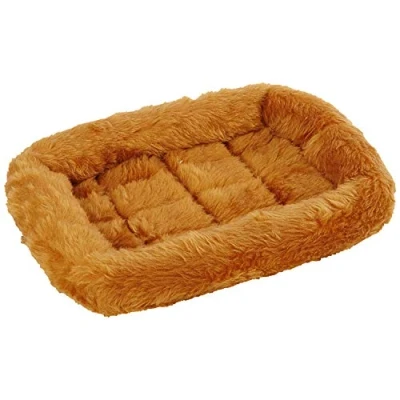 Imagen de MidWest Homes for Pets modelo 40218 CN cama para perros con cabezal, longitud de 45,72 cm, y gatos cómodo adecuado razas toy, color marrón