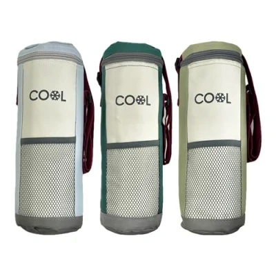 Imagen de nevera para botellas, bolsa refrigeradora de botellas hasta 1,5 l, 12 x 32 cm, con correa ajustable el hombro, pequeña bebidas, exteriores, viajes, como