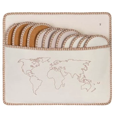 Imagen de ONVAYA® Pantuflas para invitados ABS , mapamundi, 36/45 EU