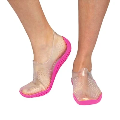 Imagen de Cressi Water Shoes Escarpines para Todo Tipo de Deportes Acuáticos Juventud, Unisex, Transparente/Rosa, 23/24