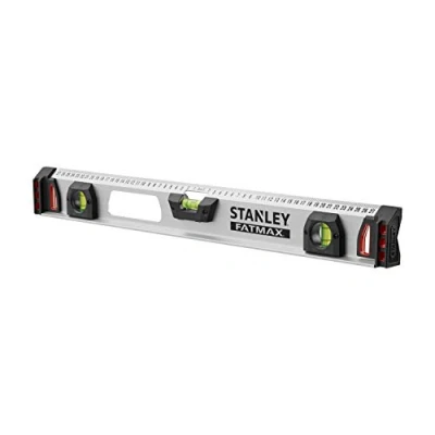 Imagen de STANLEY FATMAX Nivel Magnético 60cm, Aluminio Resistente y Ligero, 3 Burbujas de Visibilidad, Precisión +/ 0,5mm, Regla Integrada, Extremos Protegidos, 1 43 554