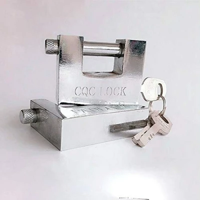 Imagen de SENRISE candado de alta resistencia, 1 resistente acero inoxidable antirrobo con 3 llaves para puerta garaje, contenedores, cobertizo, almacén (50 mm)