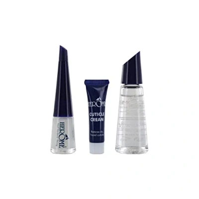 Imagen de Herome Pack Azul Tratamiento Uñas Débiles y Dañadas para que se Rompen No crecen. Contiene 1 Endurecedor Fuerte de Uñas, Crema Cutícula, Quitaesmalte sin Acetona