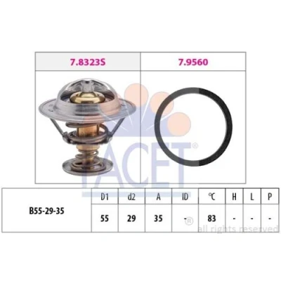 Imagen de EPS 1.880.323 Termostato, refrigerante 83 55 Made in Italy OE Equivalent con junta sin carcasa (cárter) PEUGEOT: 206 Hatchback, 307 Hatchback
