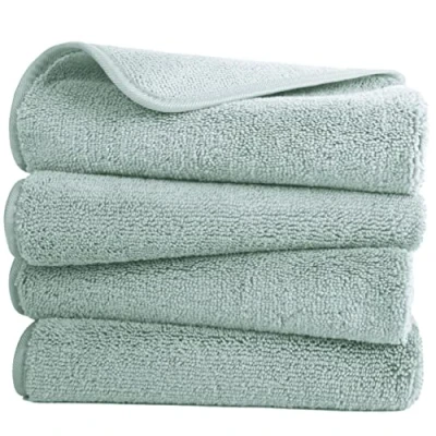 Imagen de Polyte Toalla de Manos Microfibra superabsorbente antipelusa Secado rápido Verde Claro 40 x 76 cm Pack 4