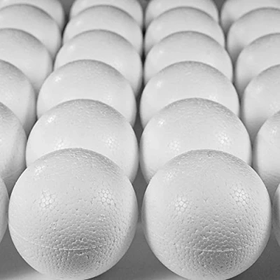 Imagen de MCE Commerce Bolas de poliestireno 60 mm, 30 Unidades, EPS, Blanco, 6 cm