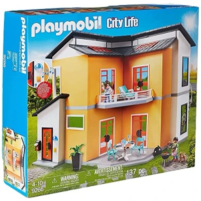 Imagen de PLAYMOBIL City Life 9266 Casa Moderna, con Efectos de Luces y Sonido, A partir 4 años