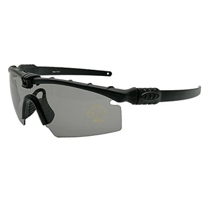 Imagen de Tryway Gafas de Seguridad tácticas Profesionales balística polarizada M 3.0 photochrom UV400 Protectoras Montura Tiro Deportes al Aire Libre Ciclismo Paintball (Verde,5 Lens)