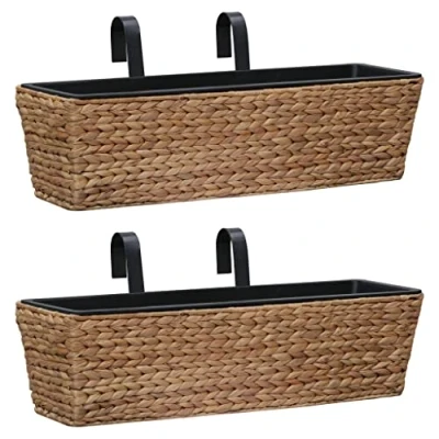 Imagen de vidaXL Conjunto de Jardineras 2 uds, Macetas Maceteros para Plantas, Arriates Flores, Floreros Jardín Patio, Jacinto Agua