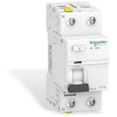Imagen de Schneider Electric A9Z21225 Acti 9 iID RCCB, Type A, 2P, 25A, 30mA, 73mm x 36mm 91mm, Blanco