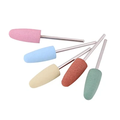 Imagen de 5 Broca Manicura, Torno para Uñas de Pie Acero Inoxidable, Pulidora Silicona Brocas Máquinas Manicura Herramientas Taladro Alisador